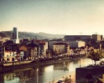 Trenez ikuspegi ederra #Bilbao #itsasadarra #zorrozaurre #olabeaga #ibaia #ura #eguzkia #sanmamesberria #Iberdroladorrea – Instagram