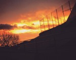 Fuego en el cielo #zerua #cielo #sky #Barakaldo #DesertuBerria #naranja #laranja #Orange #valla #hesia #sombras #itzalak #ramas #zuhaitza #árbol #amanecer #egunsentia #dawn – Instagram